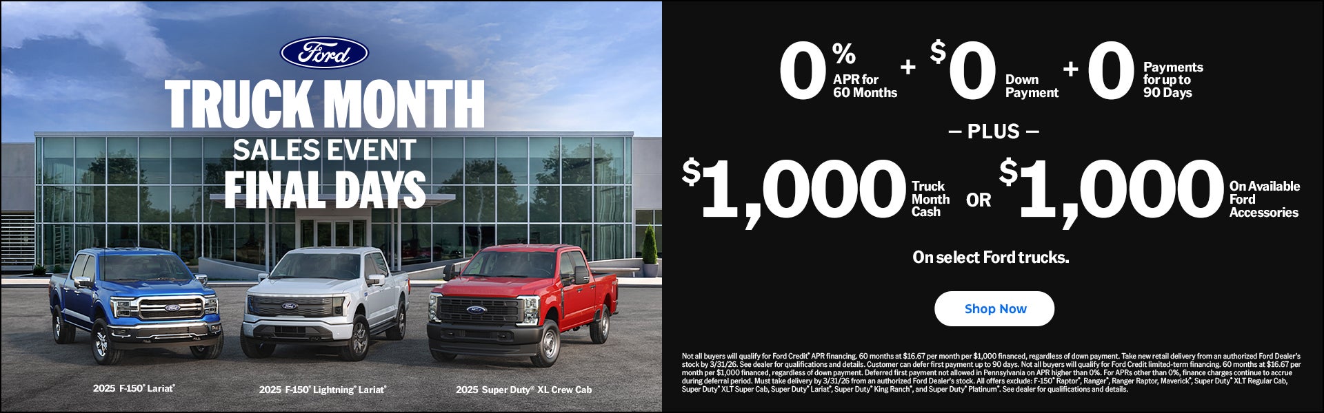Truck Month Sales Event Final Days 